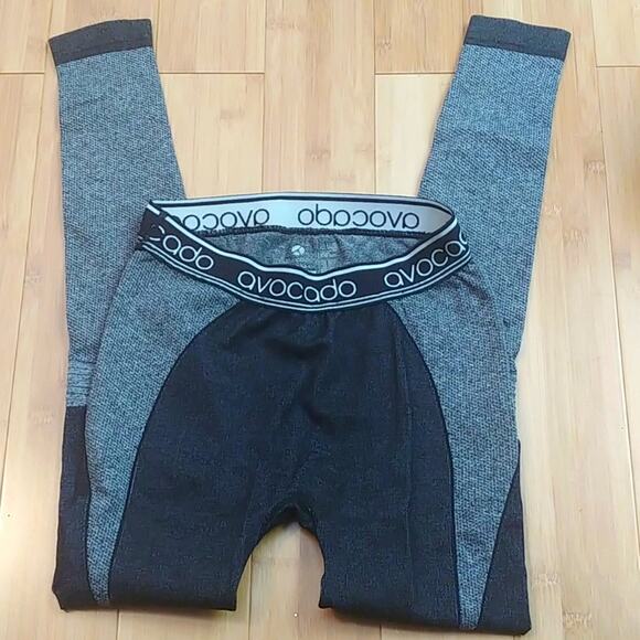 Avocado Leggings Seamless Small Black Marbled - Picture 1 of 3